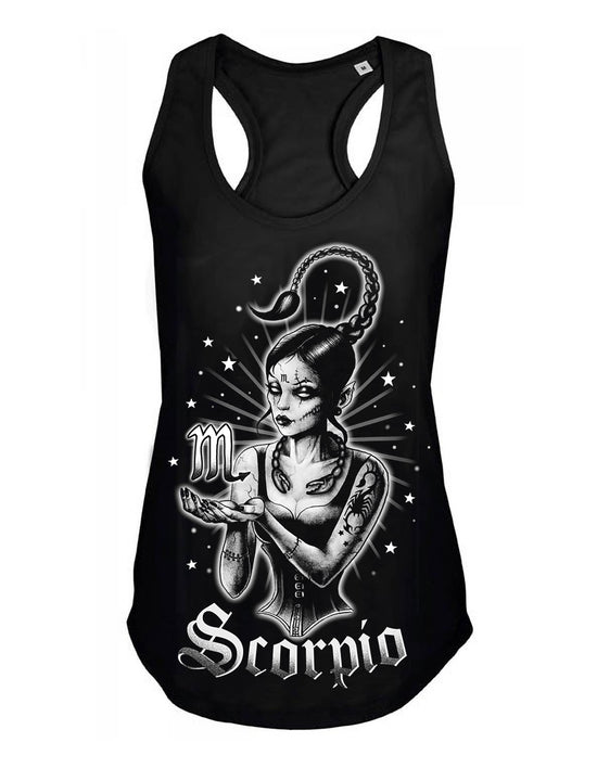 Debardeur femme Justin Hysteria Ink  Astro Ink  Scorpio