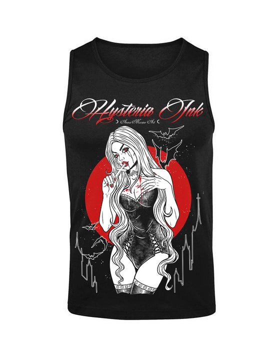 Debardeur homme Hysteria Ink X Anna Marine Art Vampire Red