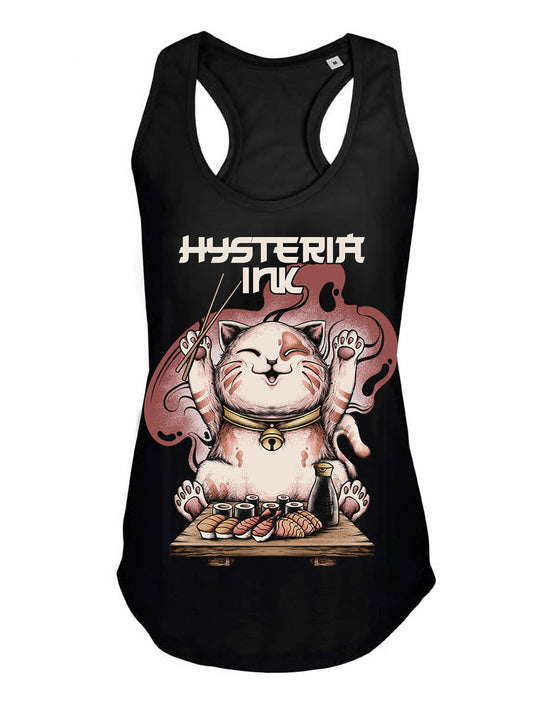 Debardeur femme Justin Hysteria Ink  NekoCat Sushi Ink