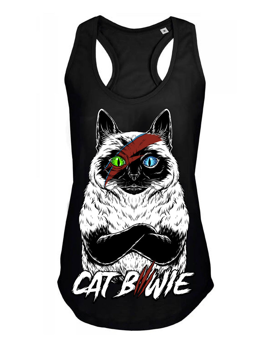 Debardeur femme Justin Hysteria Ink Plume Cat B*wie