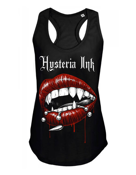 Debardeur femme justin Hysteria Ink  Vampire Lips Ink