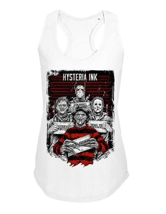 Debardeur femme Hysteria Ink Horror Ink blanc