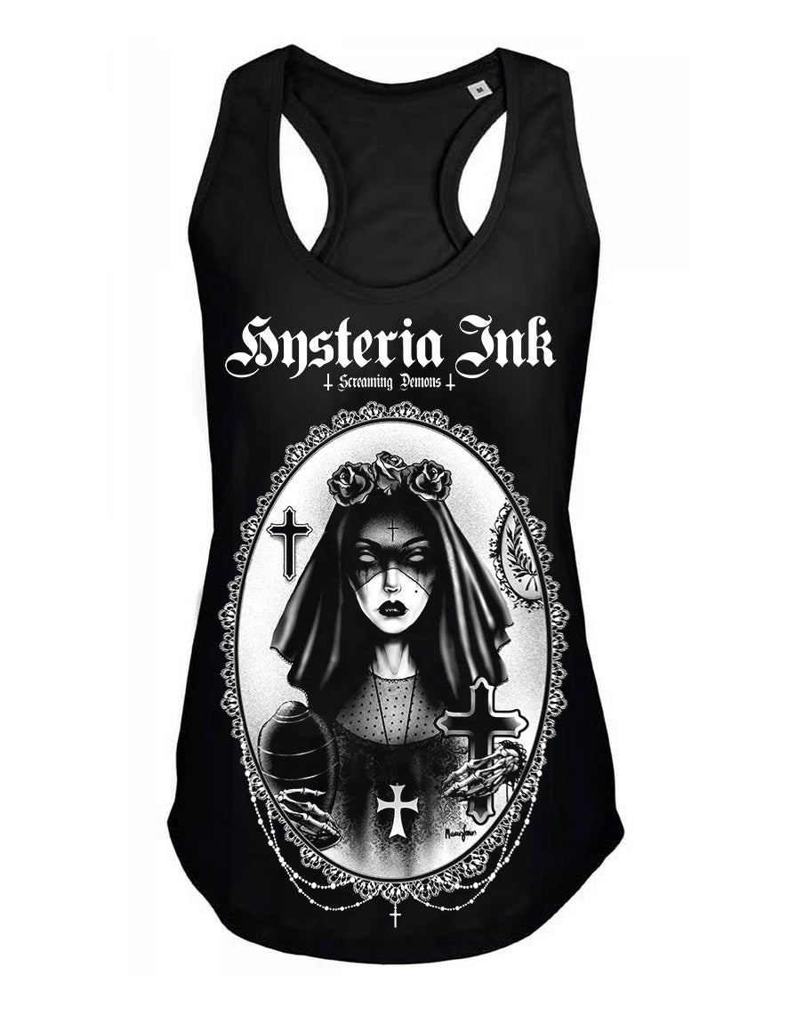 Debardeur femme justin Hysteria Ink X Screaming Demons Cecilia Cross
