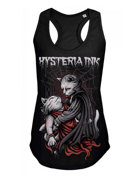 Debardeur femme justin Hysteria Ink Romantic Cat