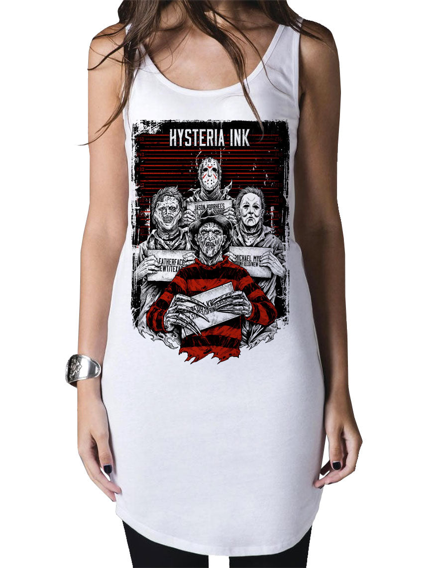 Robe Curved Vest Dress Hysteria Ink  Horror Ink