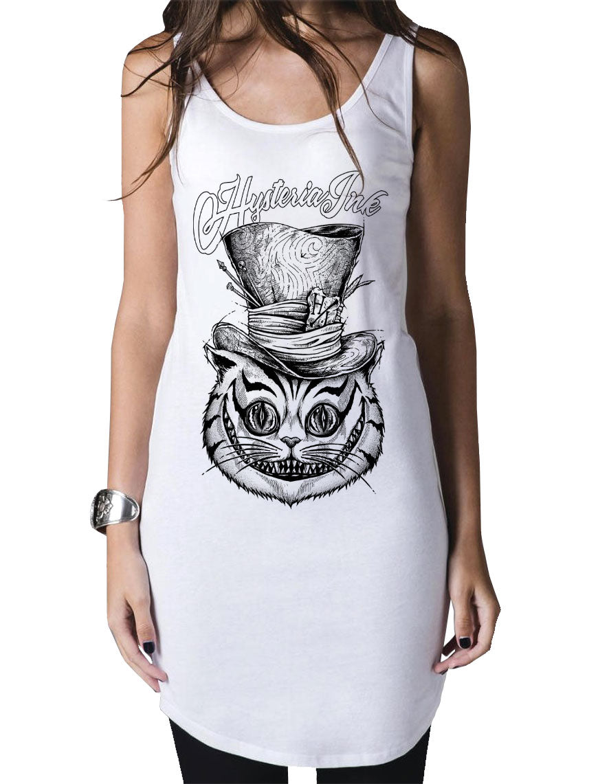 Robe Curved Vest Dress Hysteria Ink Cat Hat Ink