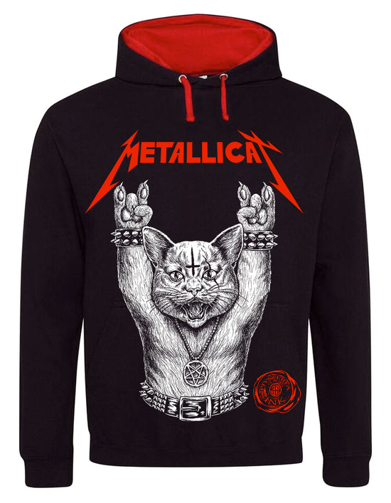 Sweat Capuche FH002 Hysteria Ink Metallicat Black Red