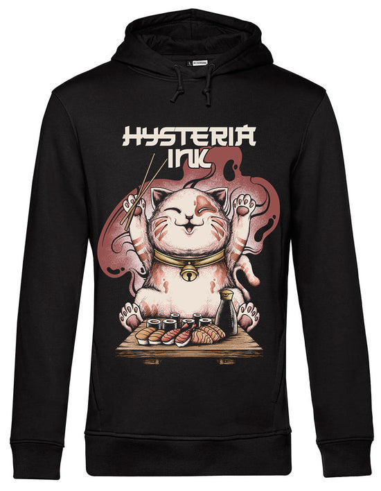 Sweat unisexe Sider Hysteria Ink  NekoCat Sushi Ink Black