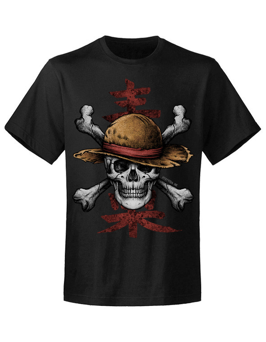 T-shirt unisexe Hysteria Ink The Straw Hat Skull