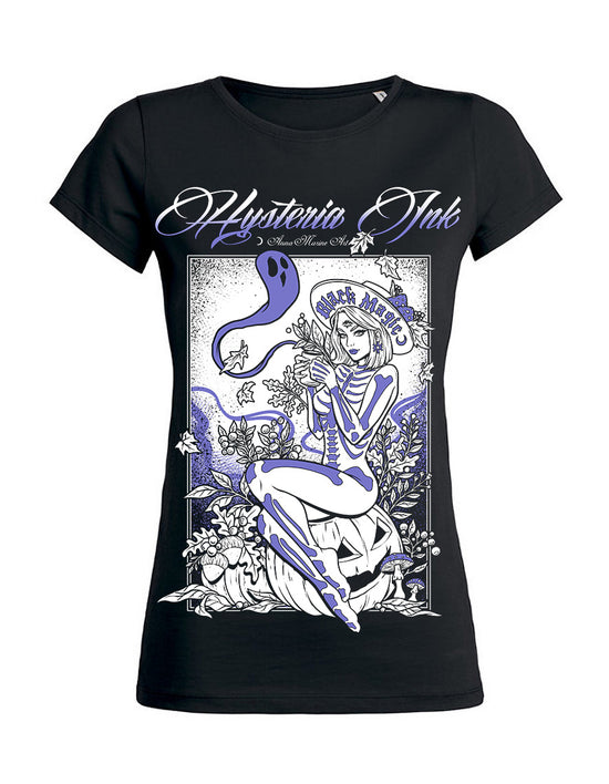 T-shirt femme Wants Hysteria Ink X Anna Marine Art Black Magic Purple