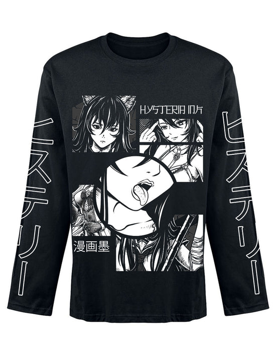 T-shirt unisexe Manches Longues Hysteria Ink  Manga Tongue Ink