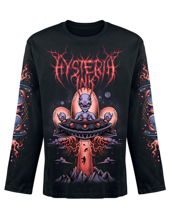 T-shirt unisexe Manche Longue Hysteria Ink ALien Space Ink