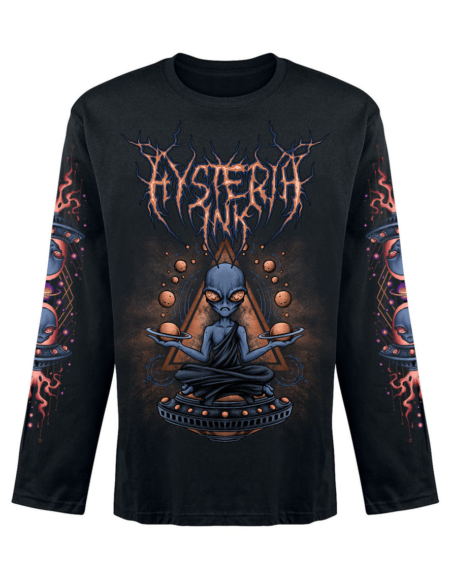 T-shirt unisexe Manche Longue Hysteria Ink Alien Zen Ink
