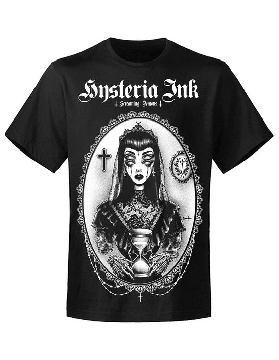 T-shirt unisexe Hysteria Ink X Screaming Demons Laura Hourglass