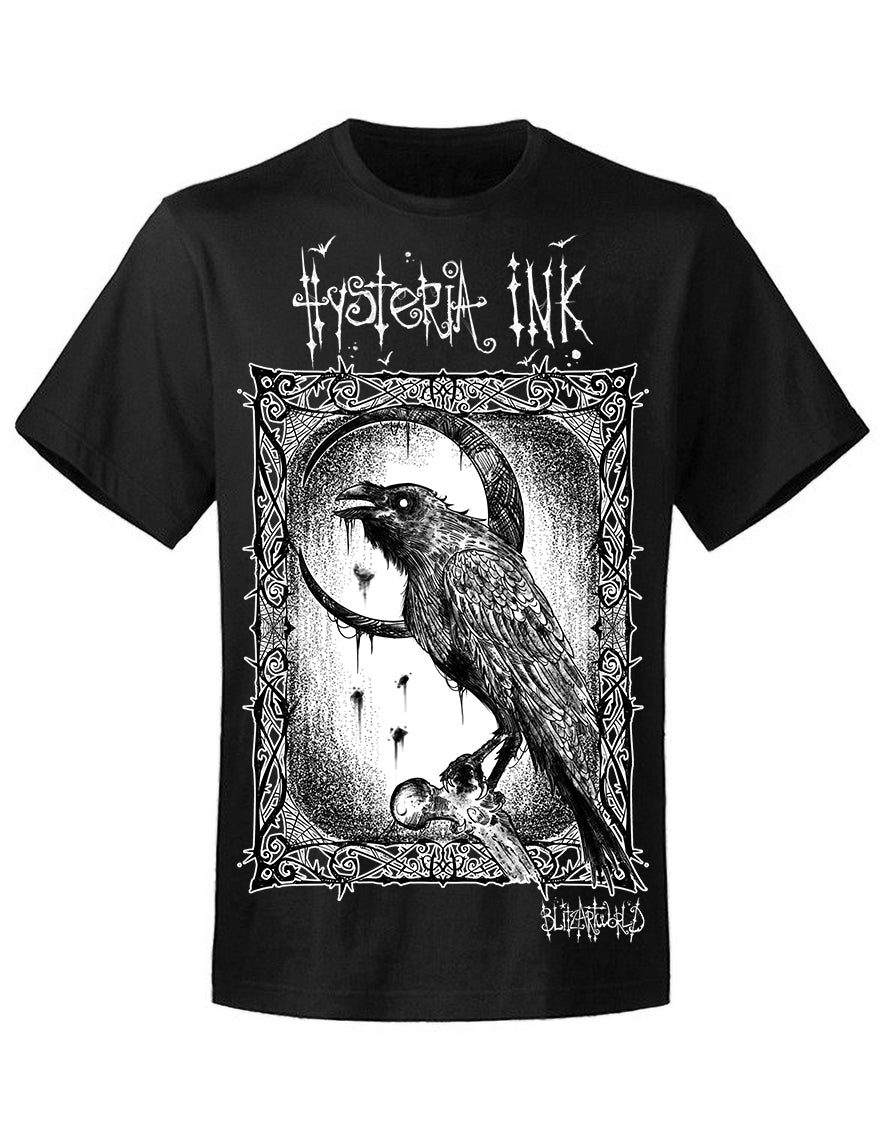 T-shirt unisexe Hysteria Ink X Blitz'Art Le Corbeau Lune