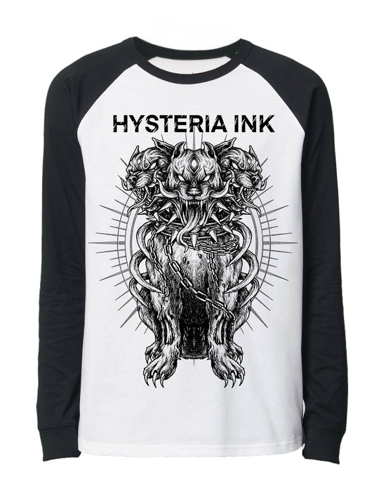 T-shirt baseball unisexe manches longues Hysteria Ink Cerberus Ink