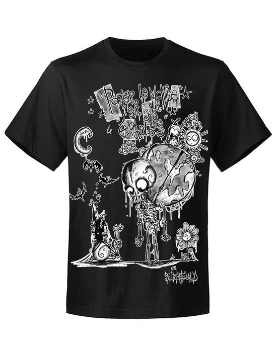 T-shirt unisexe Hysteria Ink X Blitz'Art Porter Le Monde