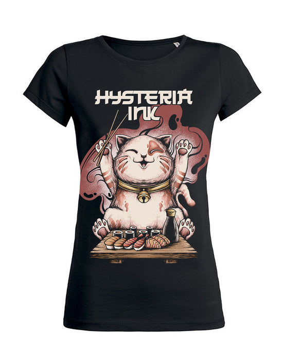 T-shirt femme Wants Hysteria Ink  NekoCat Sushi Ink