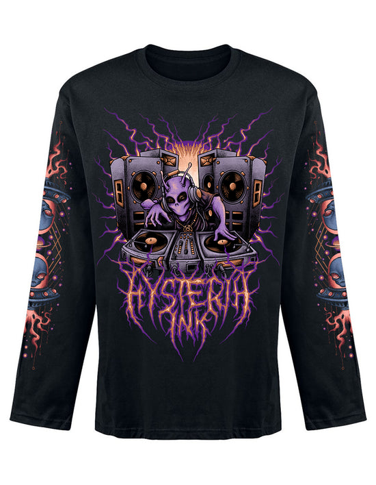 T-shirt unisexe Manche Longue Hysteria Ink ALien DJ-Ink