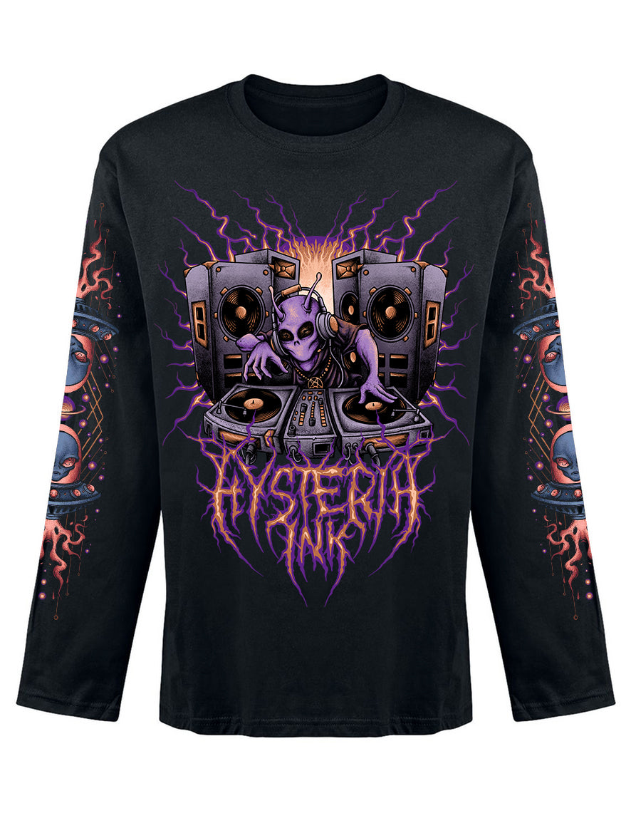 T-shirt unisexe Manche Longue Hysteria Ink ALien DJ-Ink