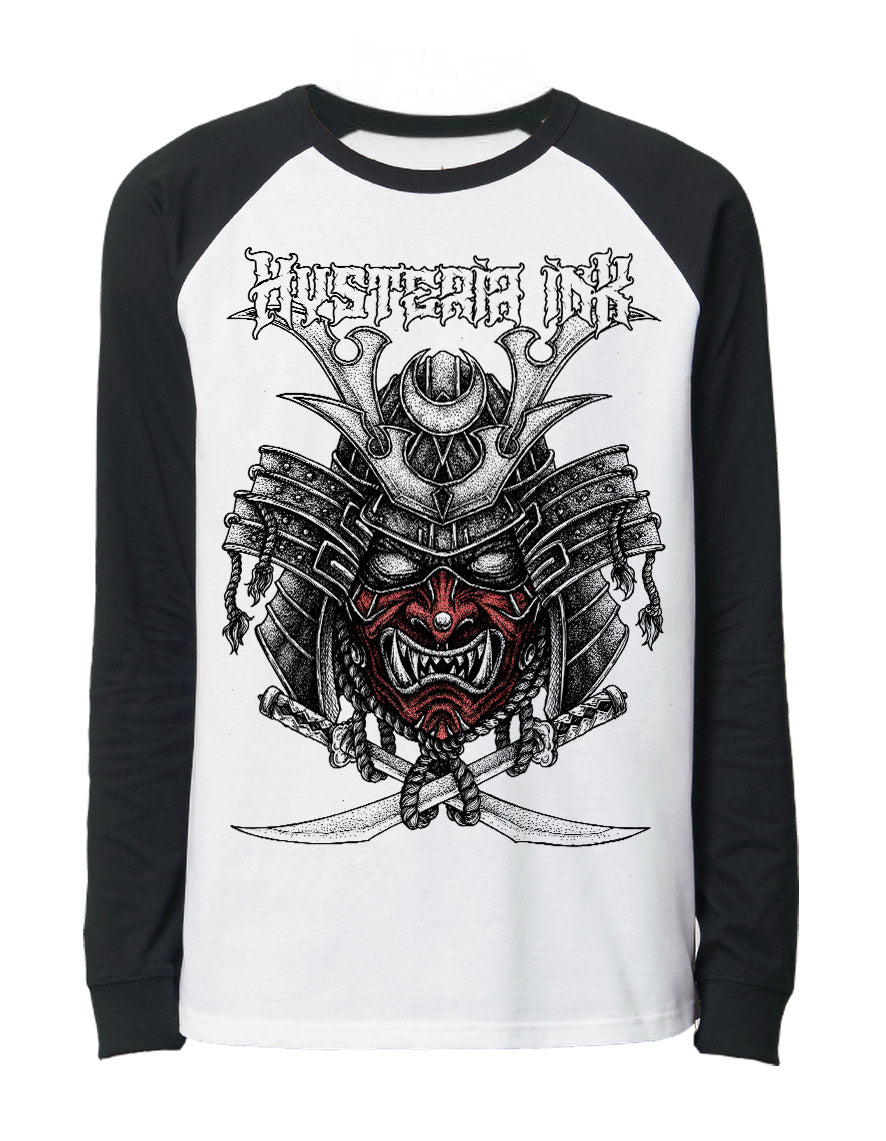 T-shirt baseball unisexe manches longues Hysteria Ink  Samouraï Ink