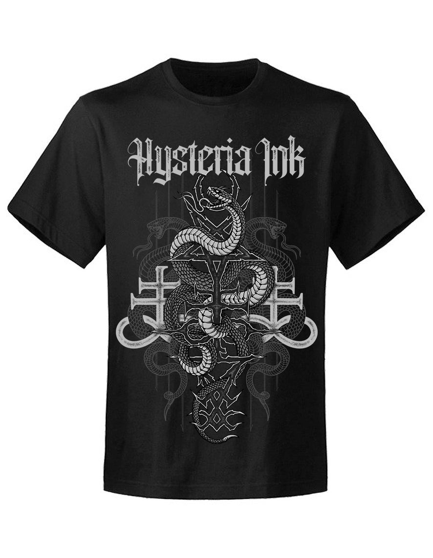 T-shirt unisexe Hysteria Ink Snake Cross Ink