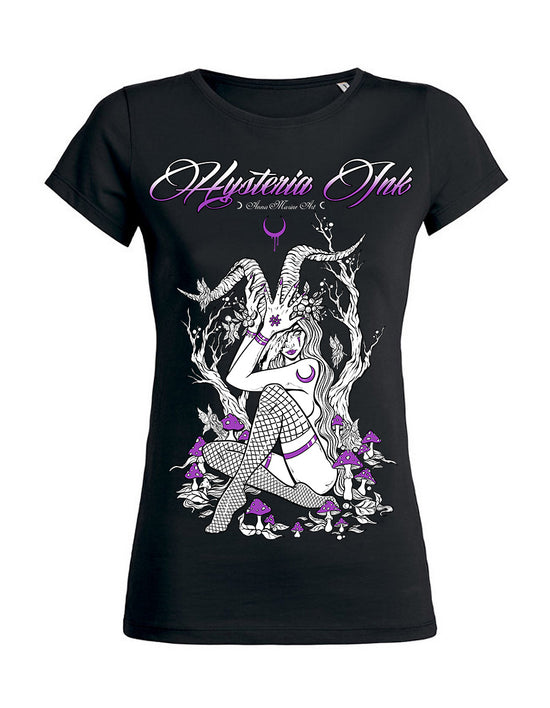 T-shirt femme Wants Hysteria Ink X Anna Marine Art Forest Purple