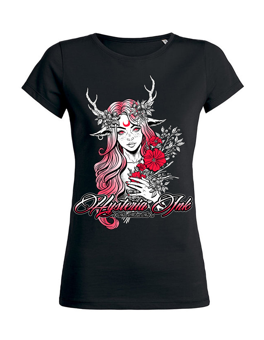 T-shirt femme Hysteria Ink  Anna Marine Art Roses
