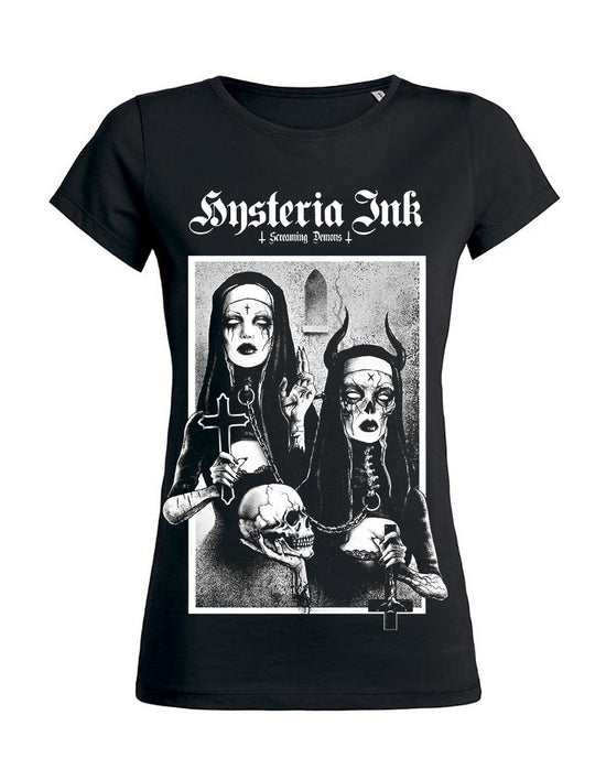 T-shirt femme Wants Hysteria Ink X Screaming Demons Eva My Religion