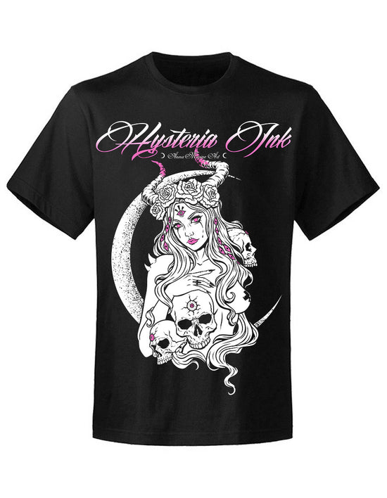 T-shirt unisexe Hysteria Ink X Anna Marine Art Moon Pink