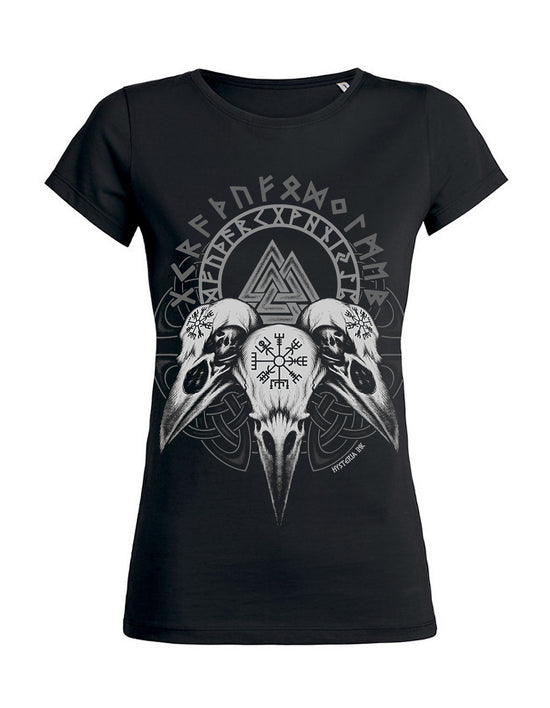 T-shirt femme wants Hysteria Ink Valknut 3 Raven Ink