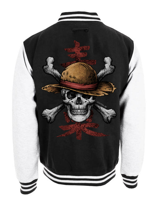 Hysteria Ink The Straw Hat Skull Unisex-Teddyjacke