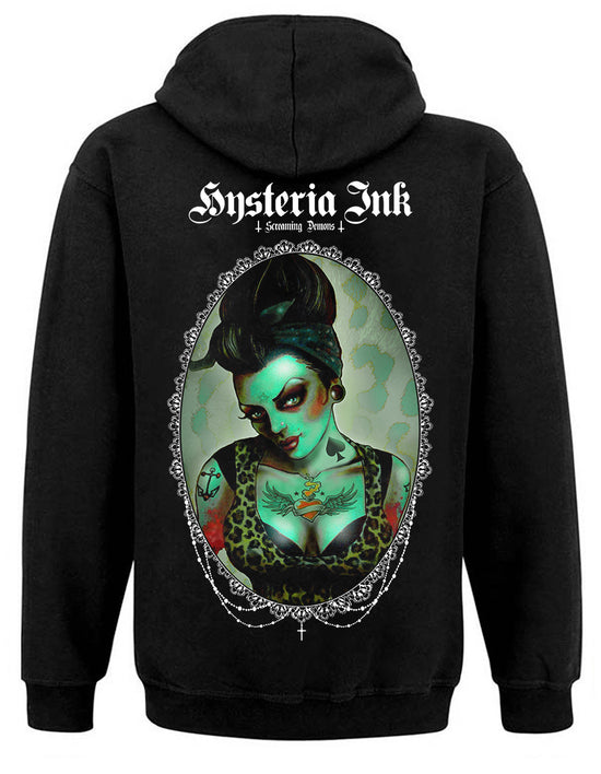 Sweat Capuche Zip Hysteria Ink  X Screaming Demons Jennyfer Ink