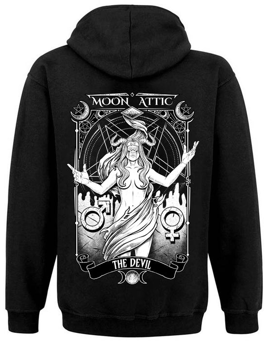 Sweat Zippé Unisex Moon Attic  Tarot The Devil