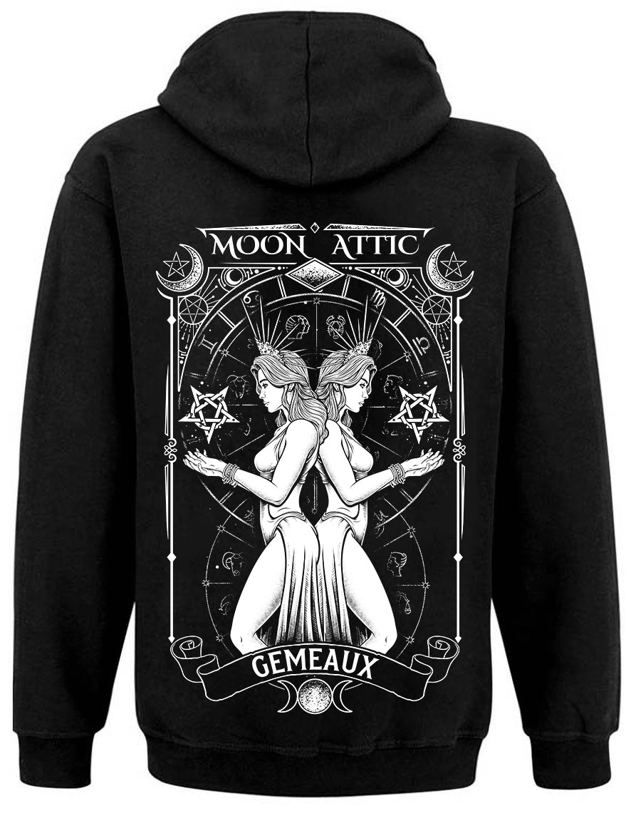 Sweat unisexe Zip Moon Attic  Astro Gemeaux