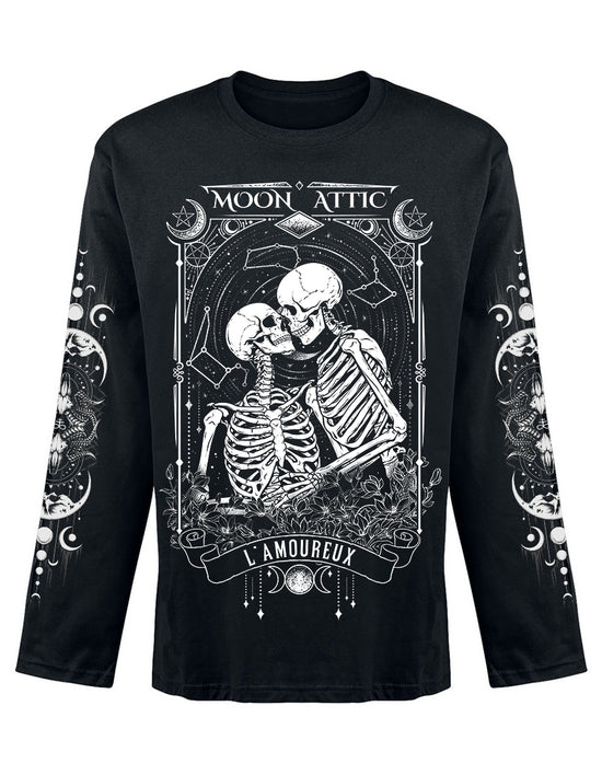 T-shirt unisexe Long Sleeve Moon Attic  Tarot L'amoureux Attic