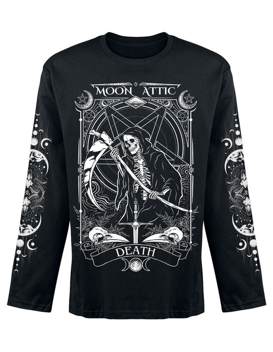 T-shirt unisexe Long Sleeve Moon Attic  Tarot The Death Attic