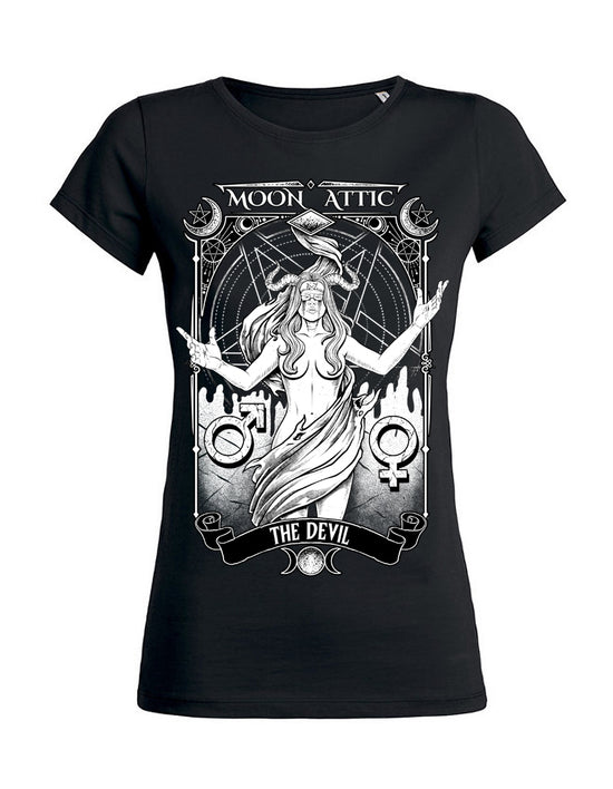 T-shirt femme Wants Moon Attic  Tarot The Devil