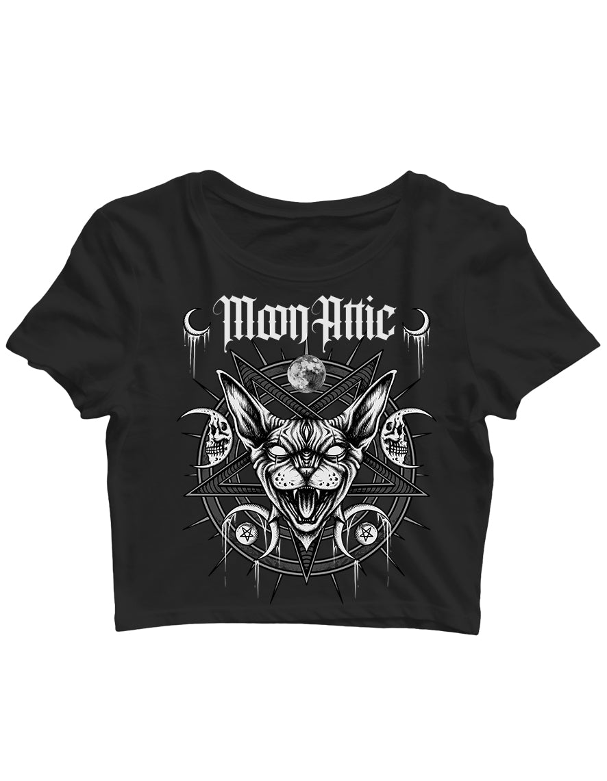 T-shirt femme Crop Top Moon Attic  Sphinx Attic