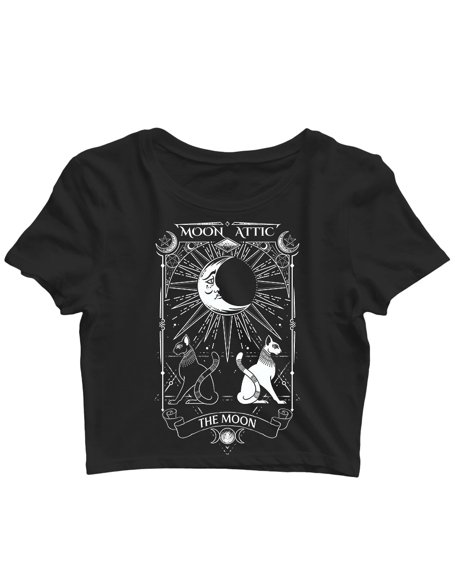 T-shirt femme Crop Top Moon Attic  Moon Tarot Attic