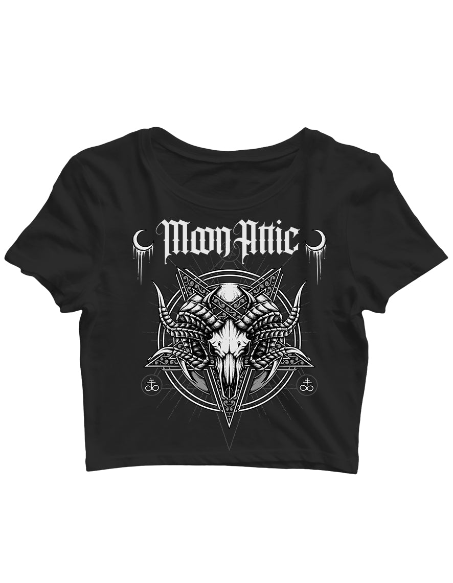 T-shirt femme Crop Top Moon Attic  Goat Attic