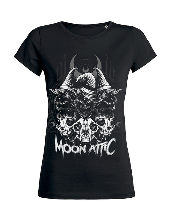 T-shirt femme Wants Moon Attic The Three Witch Cat