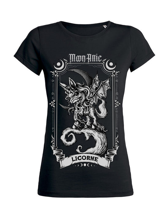 T-shirt femme Wants Moon Attic Licorne Attic