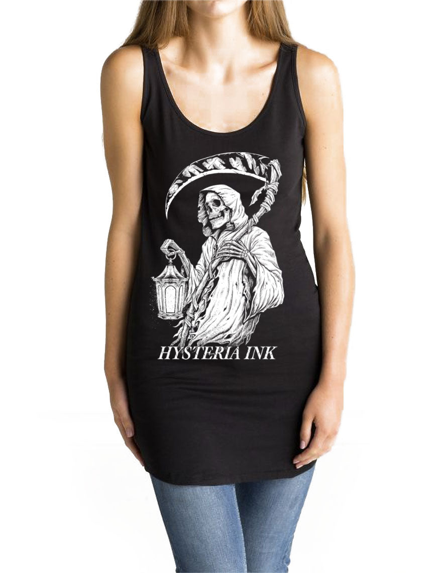 Robe Curved Vest Dress Hysteria Ink The Grim Reaper Ink