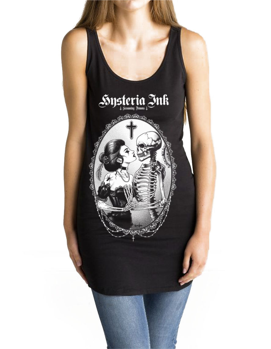 Robe Curved Vest Dress Hysteria Ink  X Screaming Demons Love Me Ink