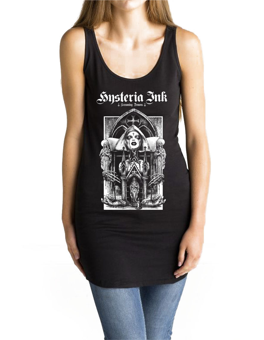 Robe Curved Vest Dress Hysteria Ink X Screaming Demons The Temple Ink