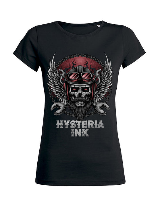 T-shirt femme Hysteria Ink Skull Biker 1