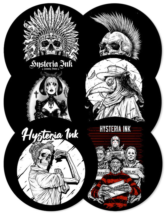 Stickers Hysteria Ink Stickers Lot De 6 Hysteria Ink 2