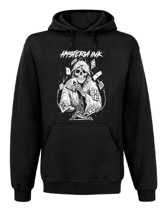 Sweat Capuche Unisexe Poche Kangourou Hysteria Ink Poker Face Ink