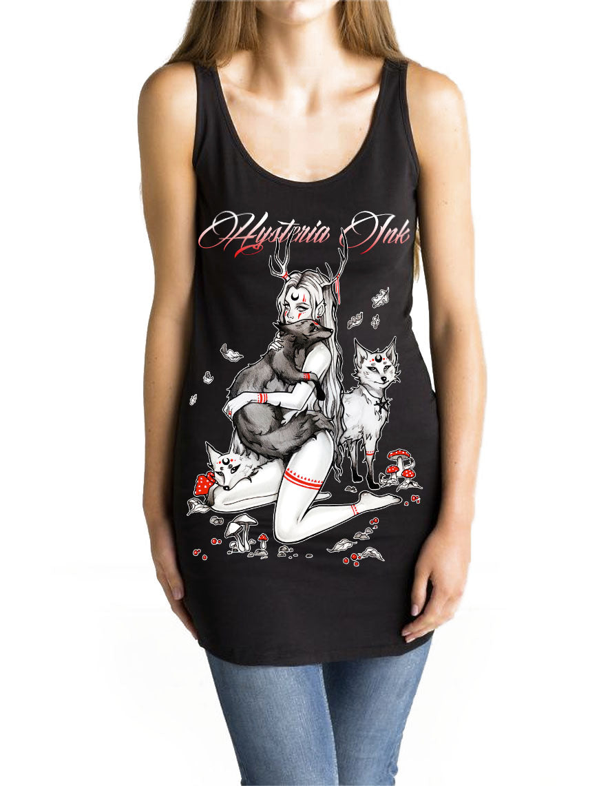 Robe Curved Vest Hysteria Ink Woman and Foxes Ink